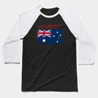 Respect with the Australian worn Flag Baseball T-Shirt